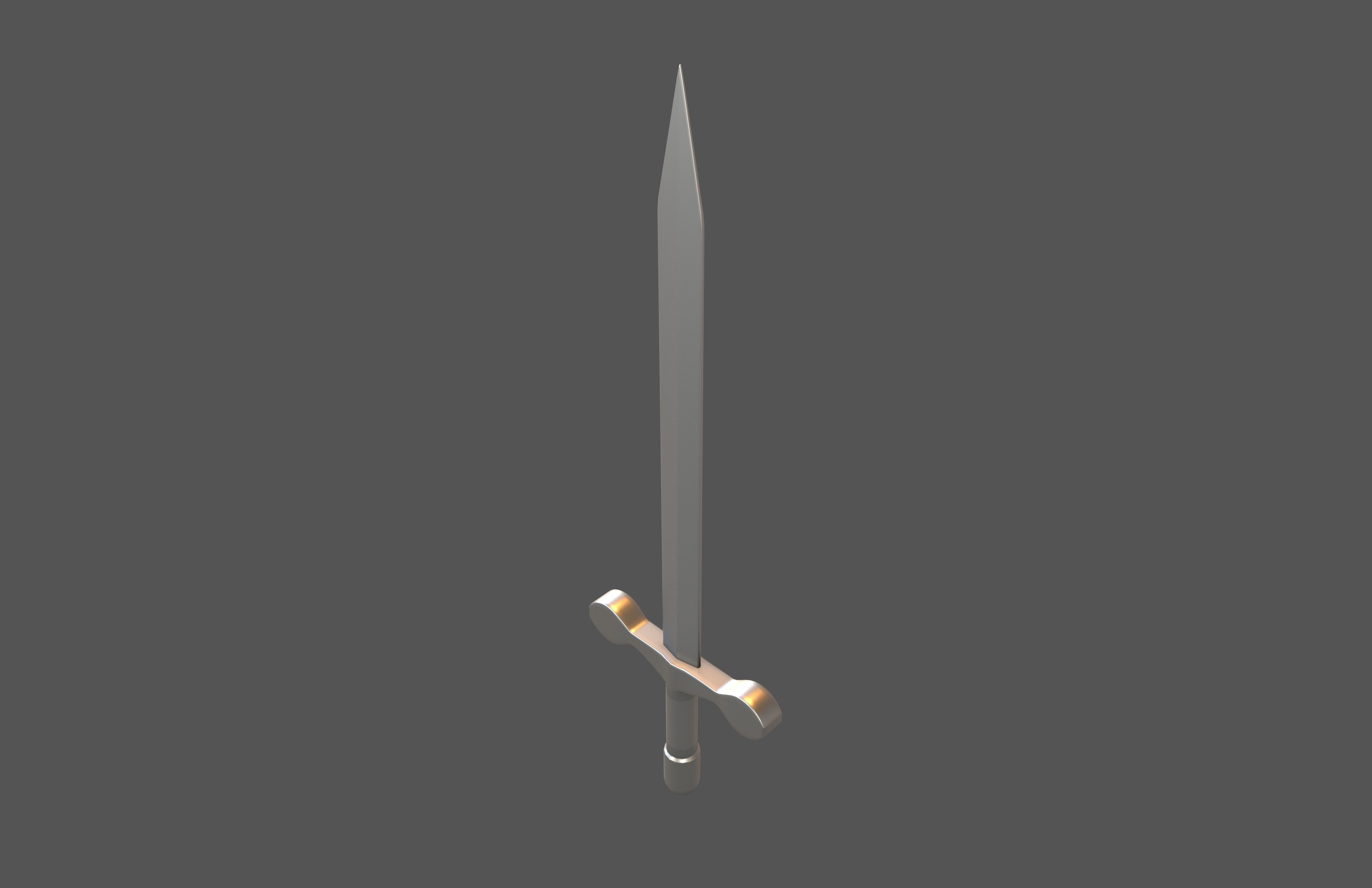 Cartoon Sword v1 007 Low-poly 3D model_3