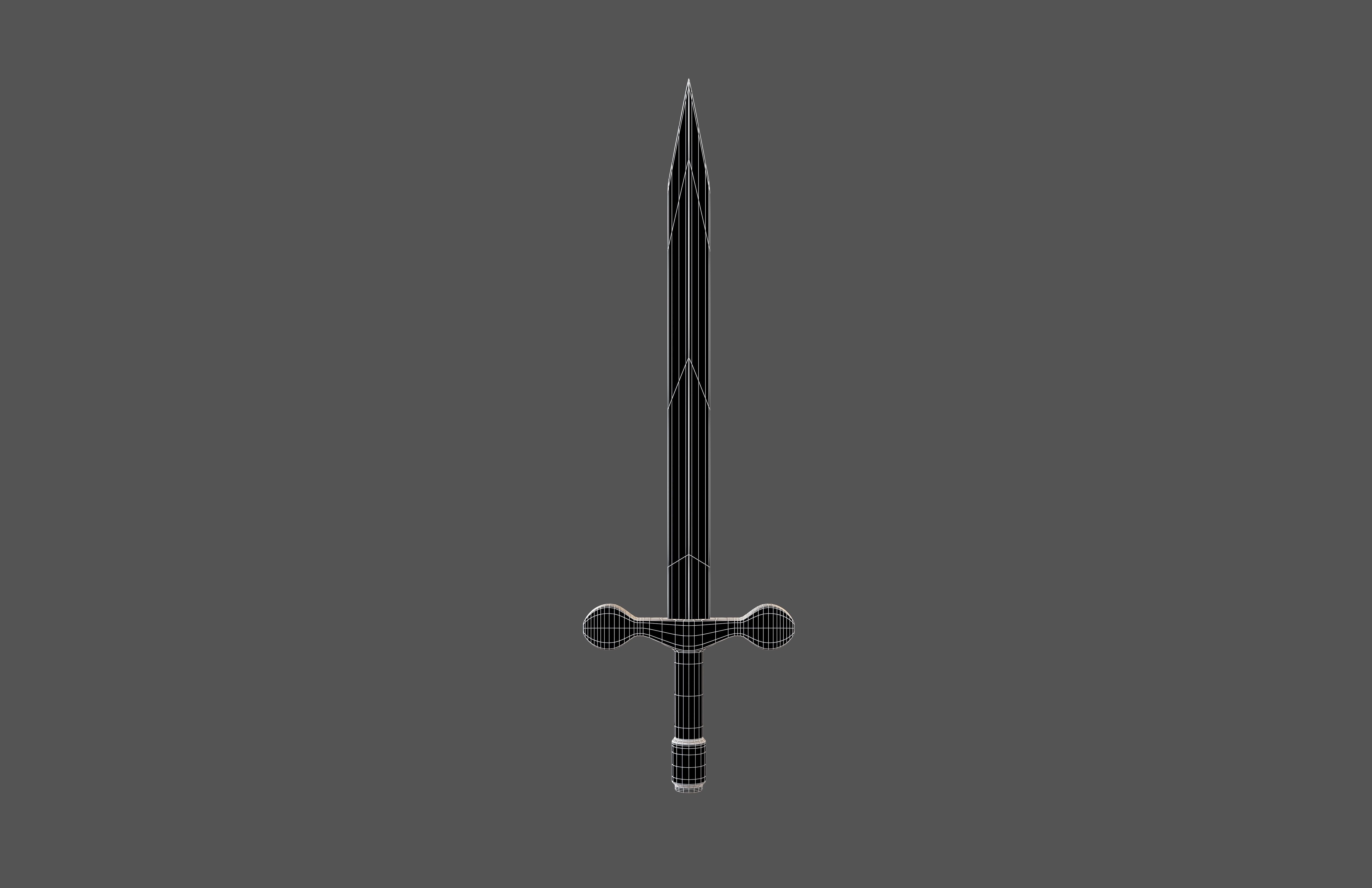 Cartoon Sword v1 007 Low-poly 3D model_4