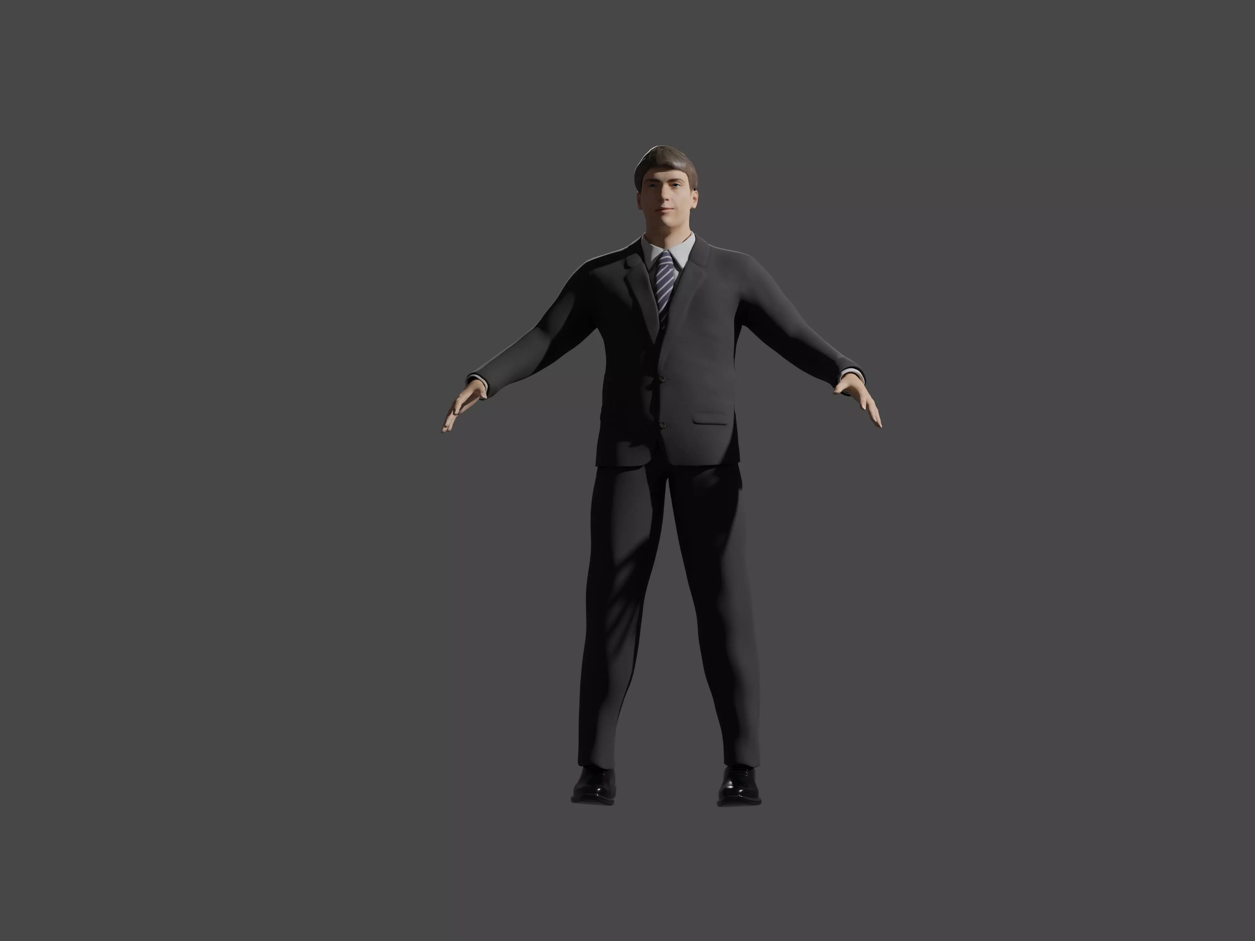 Businessman in suit 3D model_0