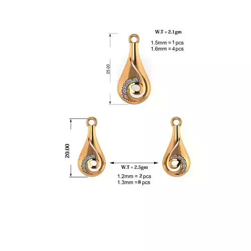 Swirl Drop Jewellery Set