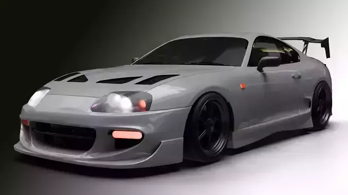 Toyota Supra mk4  Low-poly 3D model