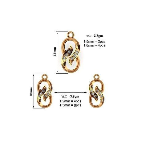 Infinity Jewellery Set 3D print model