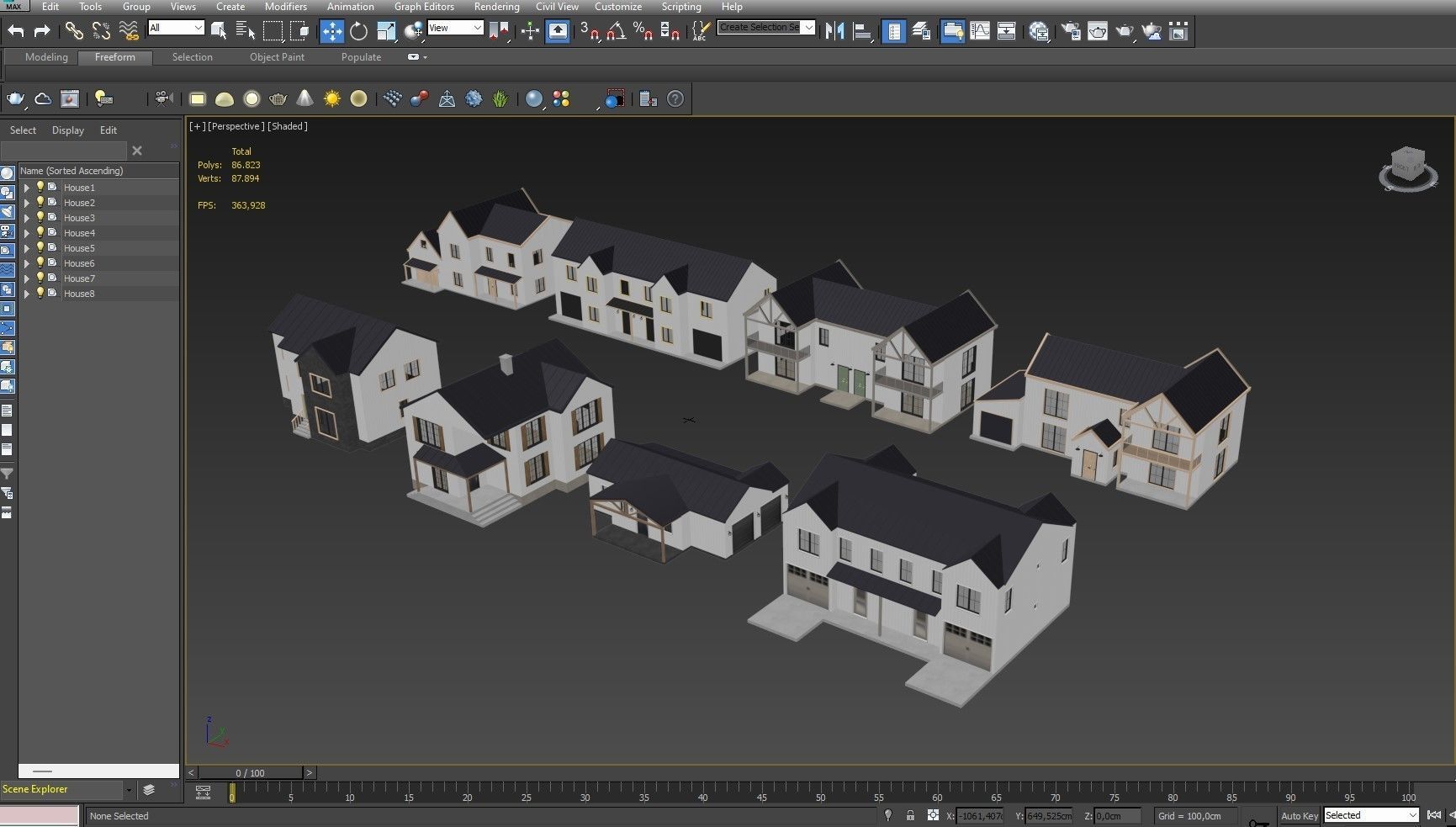 Modern Residential Houses 3D model_39