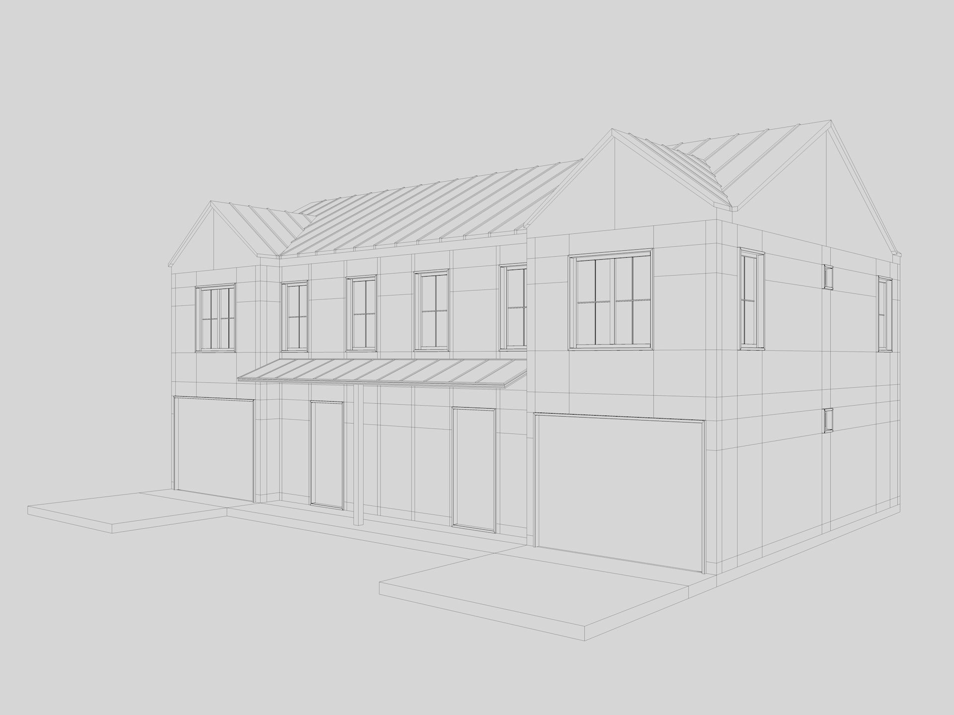 Modern Residential Houses 3D model_8