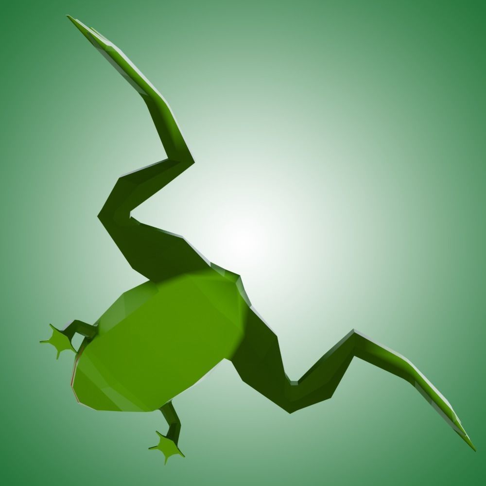 Frog Low Poly Low-poly 3D model_7