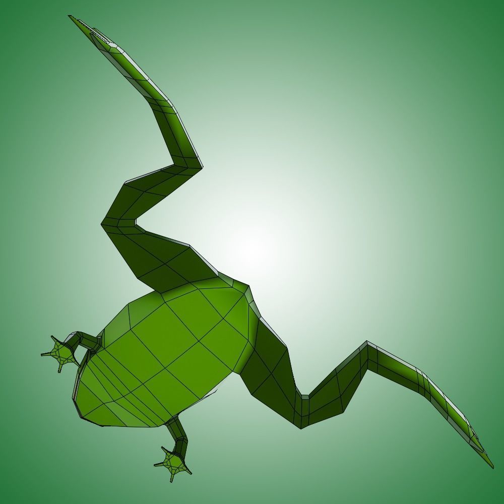 Frog Low Poly Low-poly 3D model_8