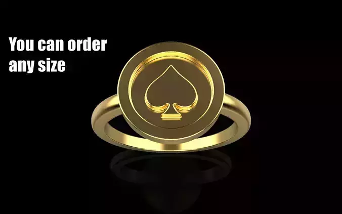 Card spades ring model 602