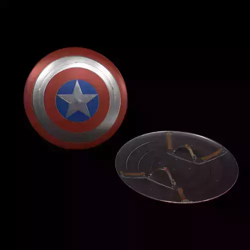 Captain Americas shield Low-poly 3D model