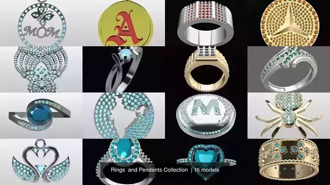 Rings  and Pendents Collection  