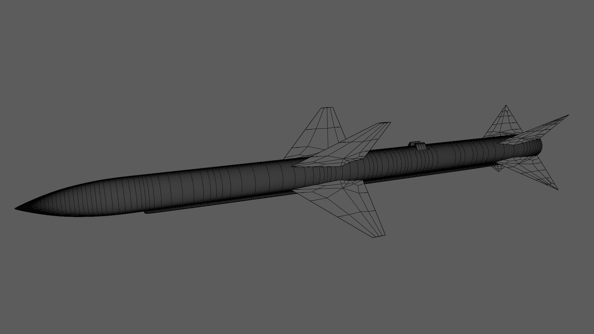 AIM-7 Sparrow missile 3D model_11