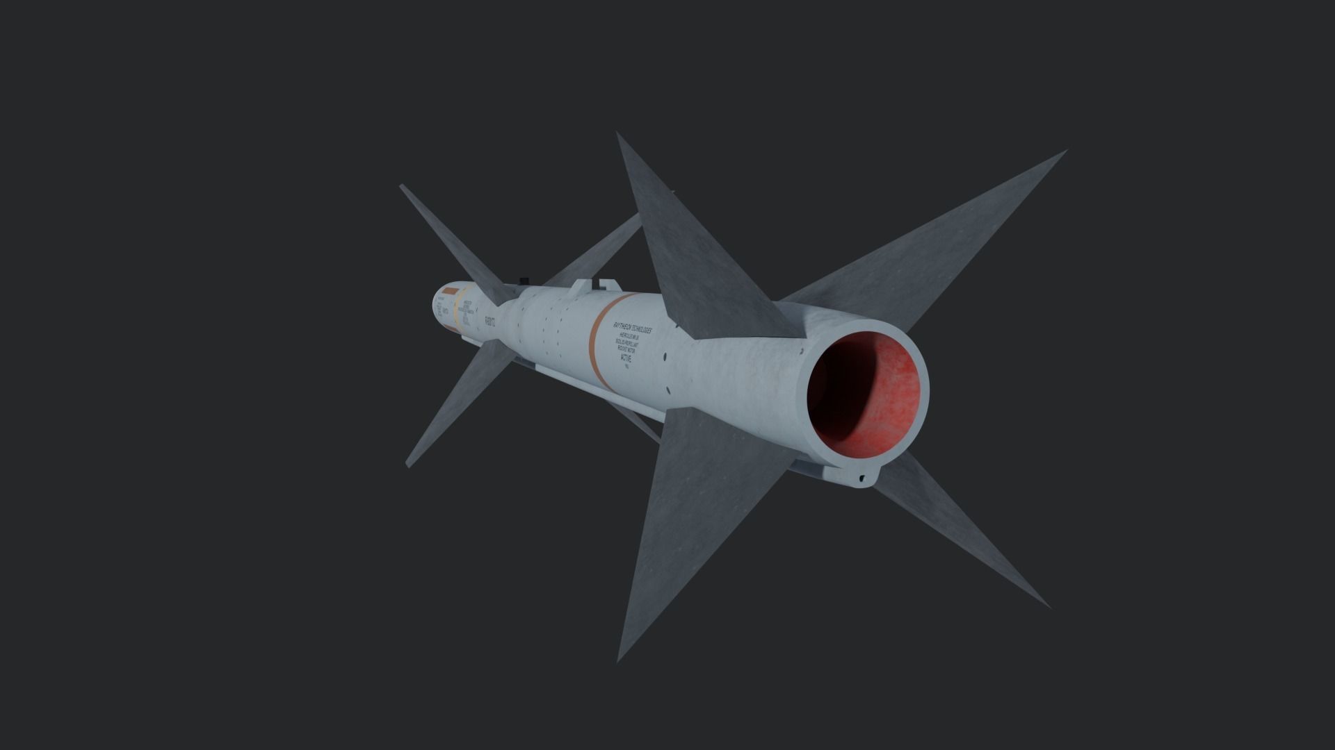 AIM-7 Sparrow missile 3D model_5