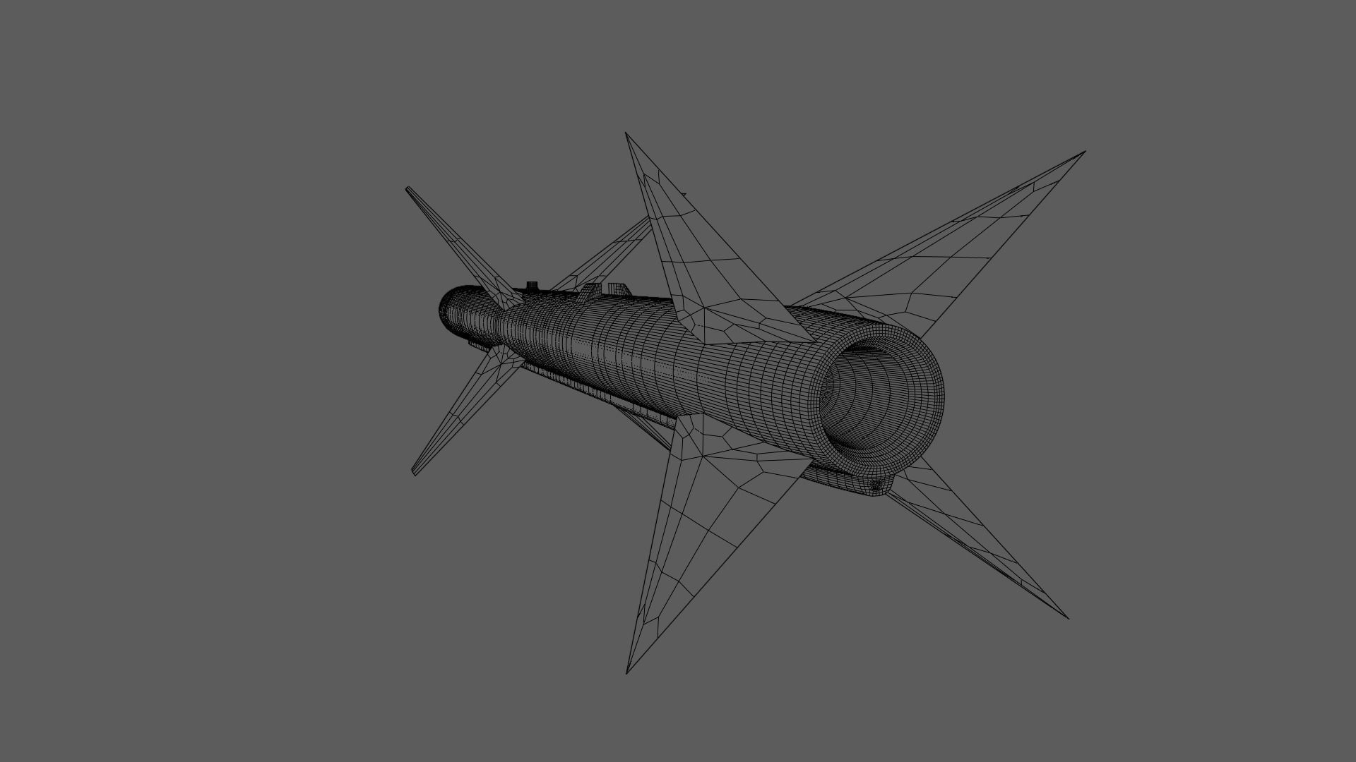 AIM-7 Sparrow missile 3D model_6