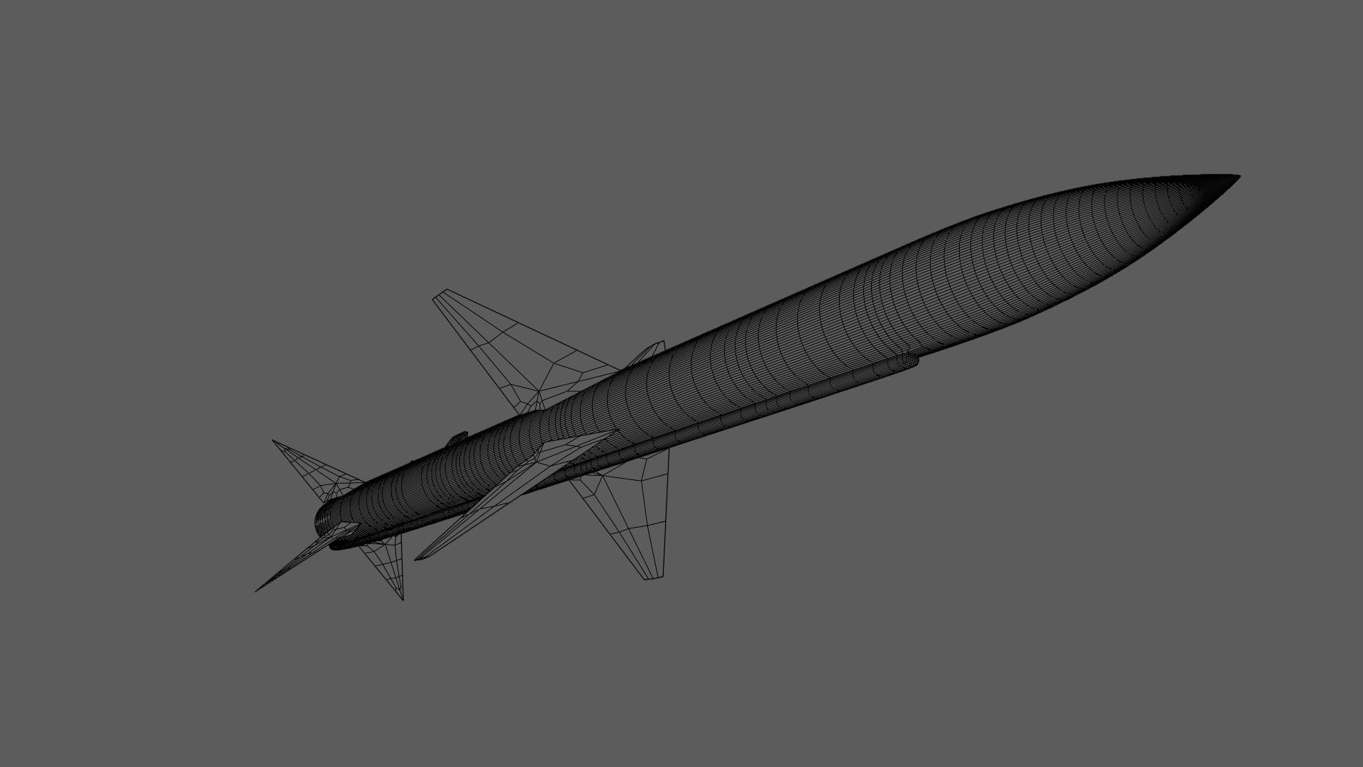 AIM-7 Sparrow missile 3D model_10