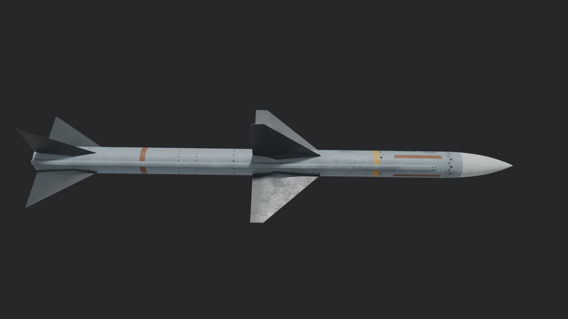 AIM-7 Sparrow missile 3D model_3