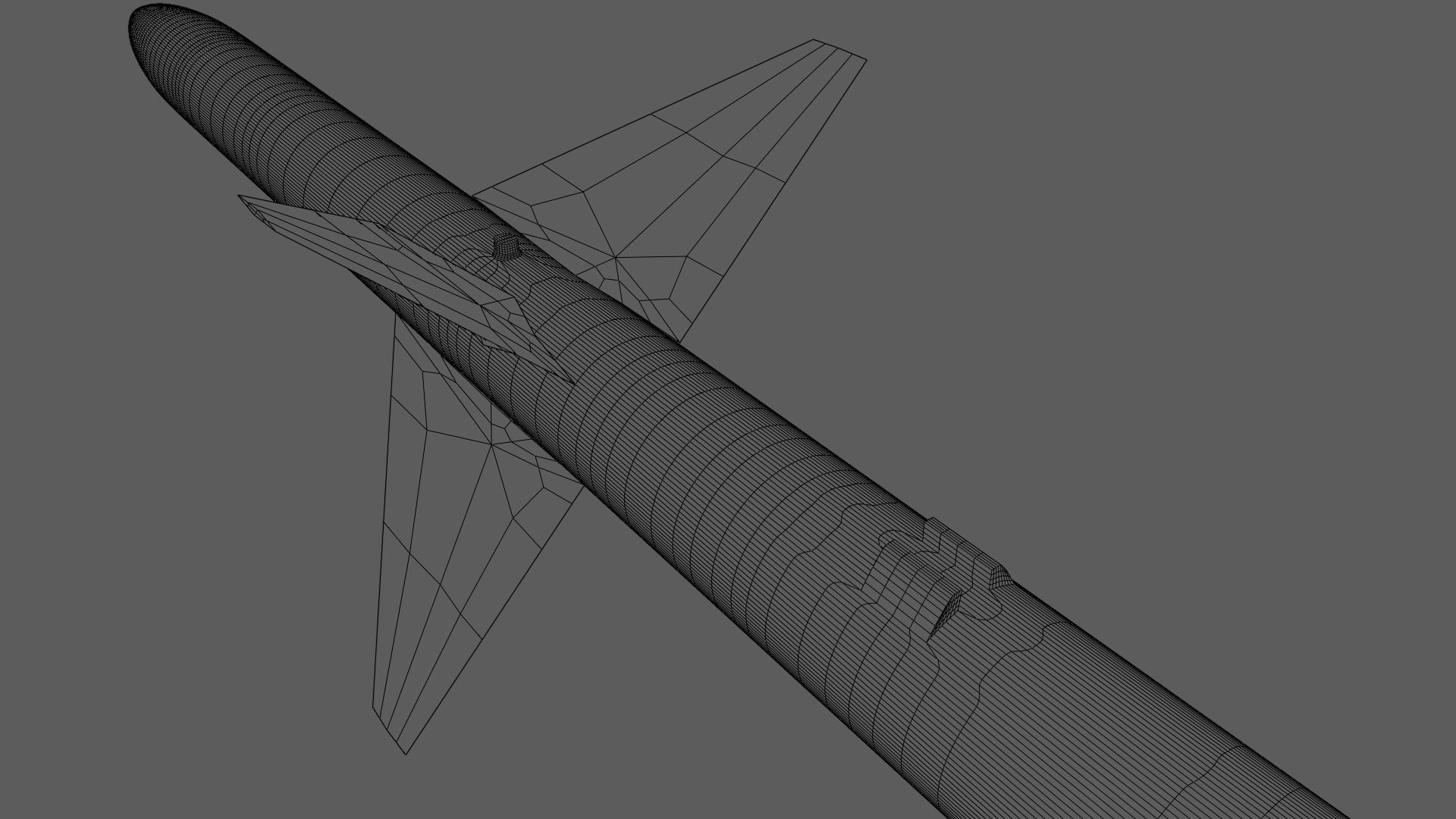 AIM-7 Sparrow missile 3D model_8