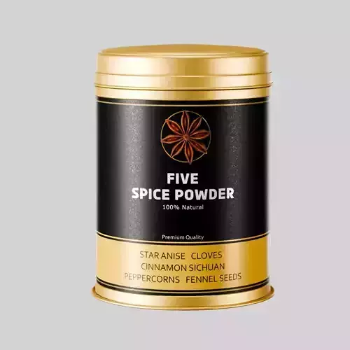 Five-Spice Powder metal tin Low-poly 3D model