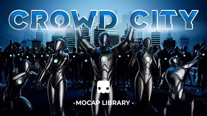Mocap - Crowd City Animation Library 3D model