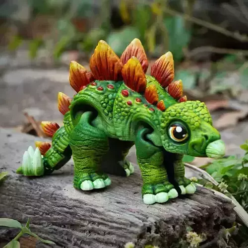 PRINT IN PLACE FLEXI STEGOSAURUS DINOSAUR