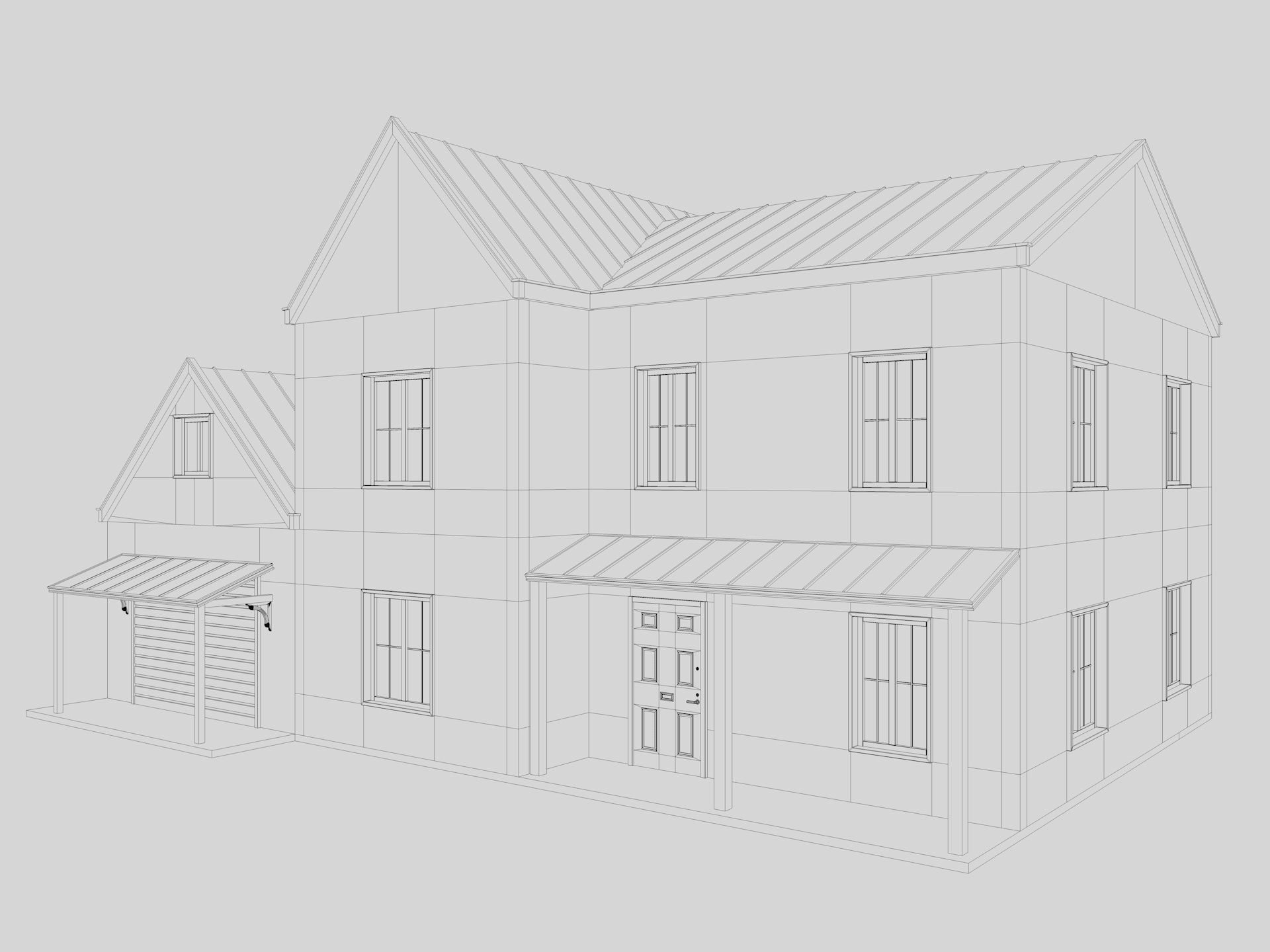 Modern Houses Collection 3D model_32