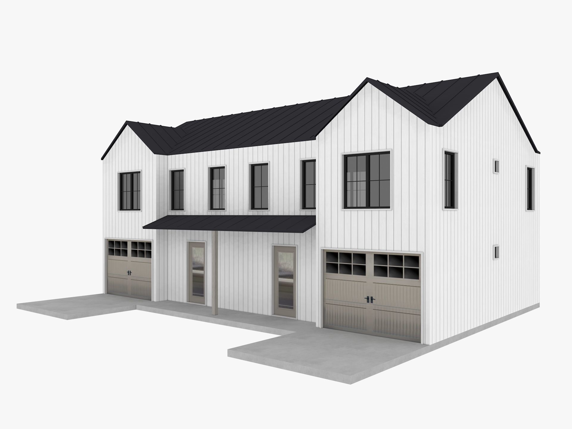 Modern Houses Collection 3D model_9