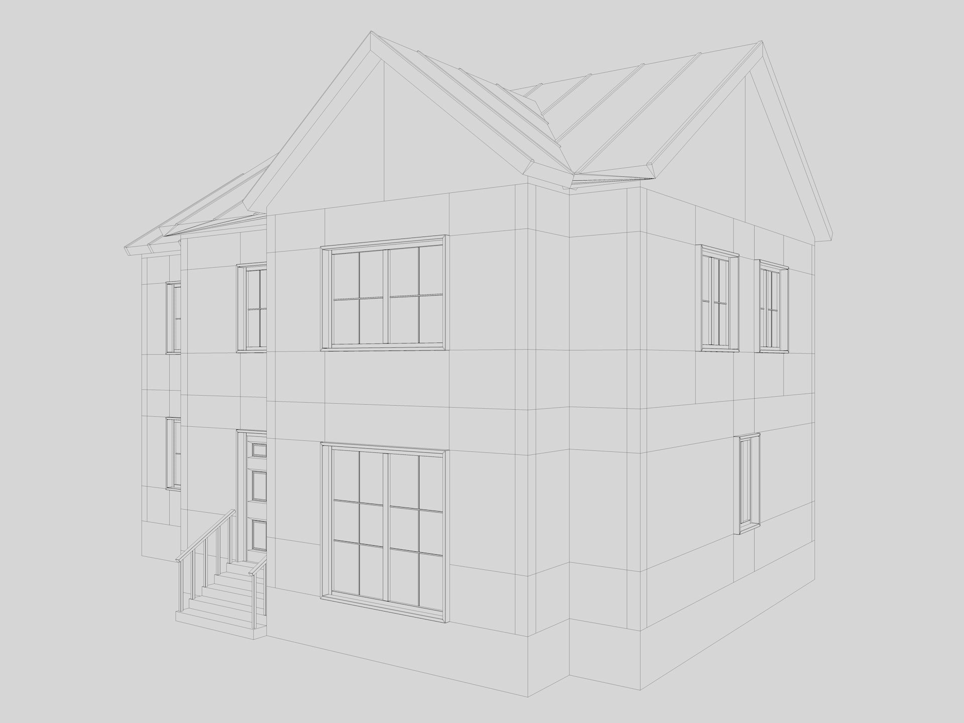 Modern Houses Collection 3D model_20