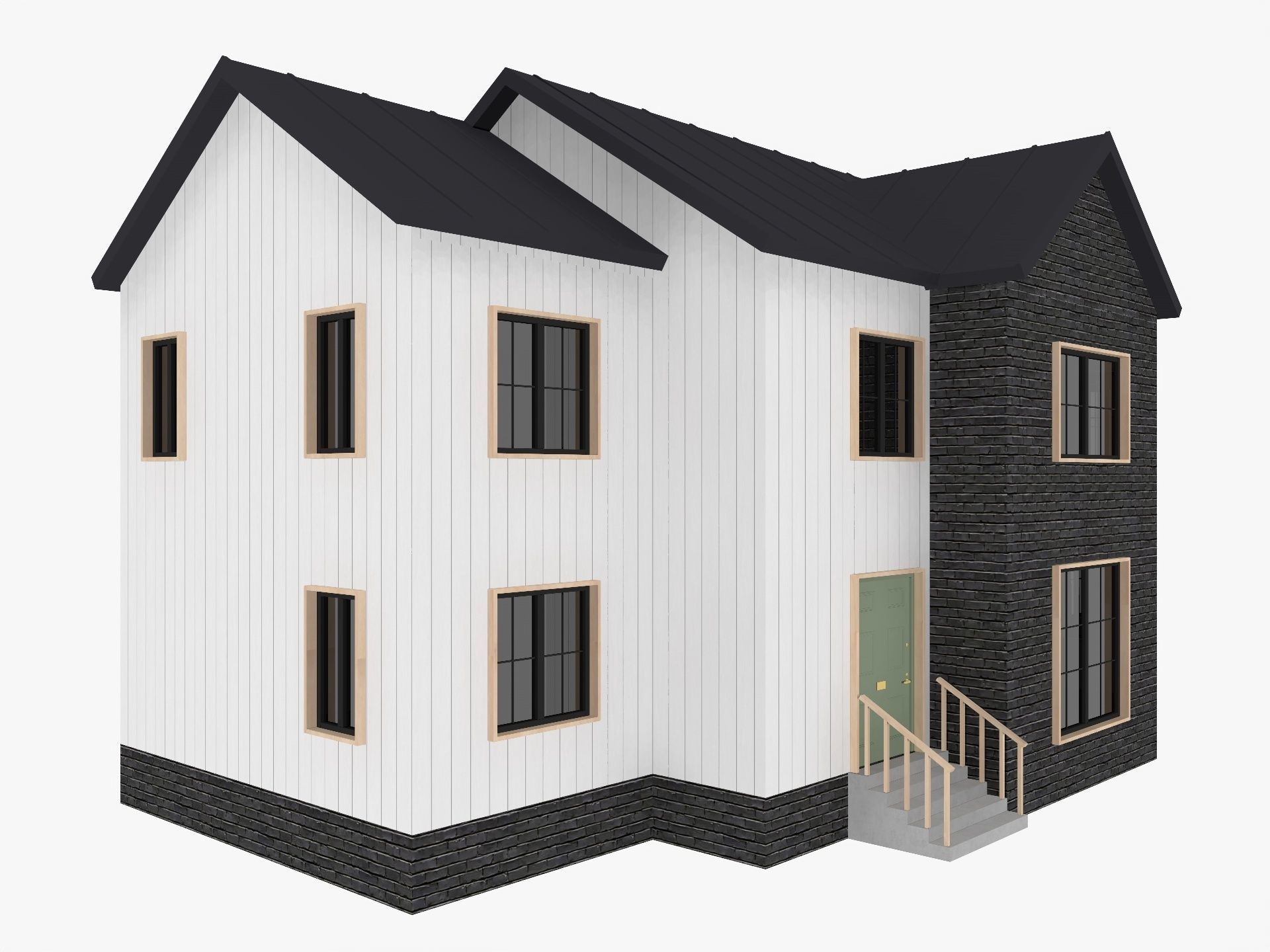 Modern Houses Collection 3D model_19