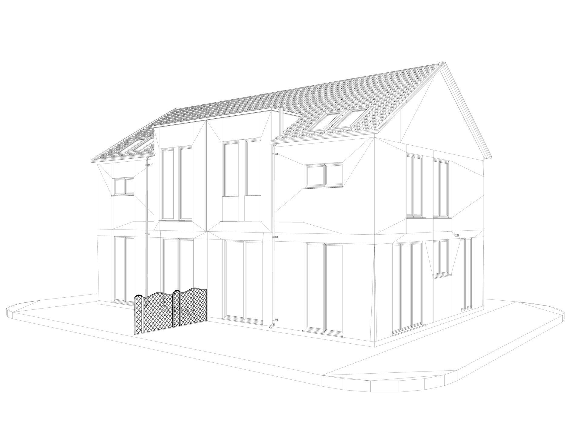 Modern Houses Collection 3D model_35