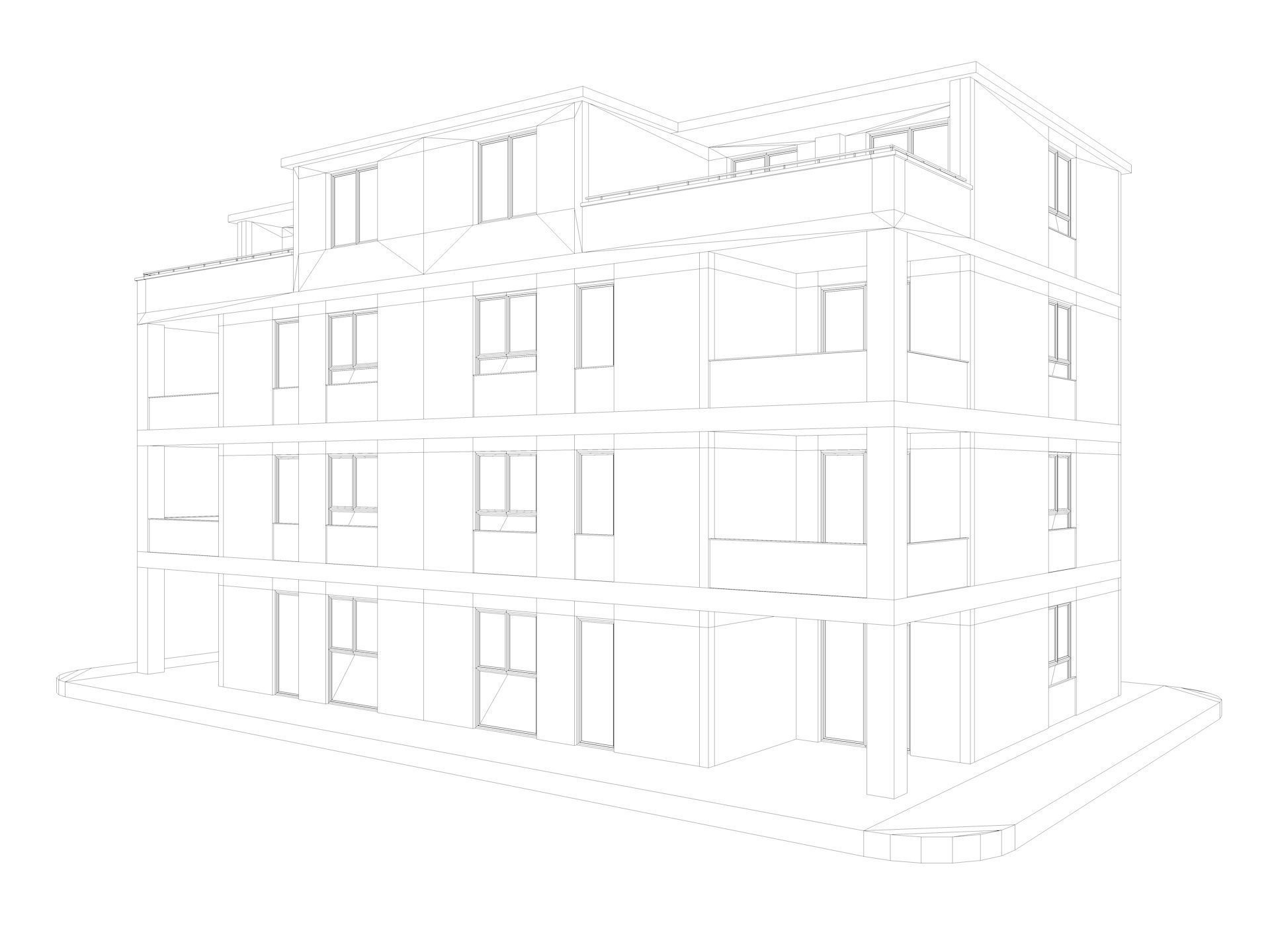 Modern Houses Collection 3D model_44