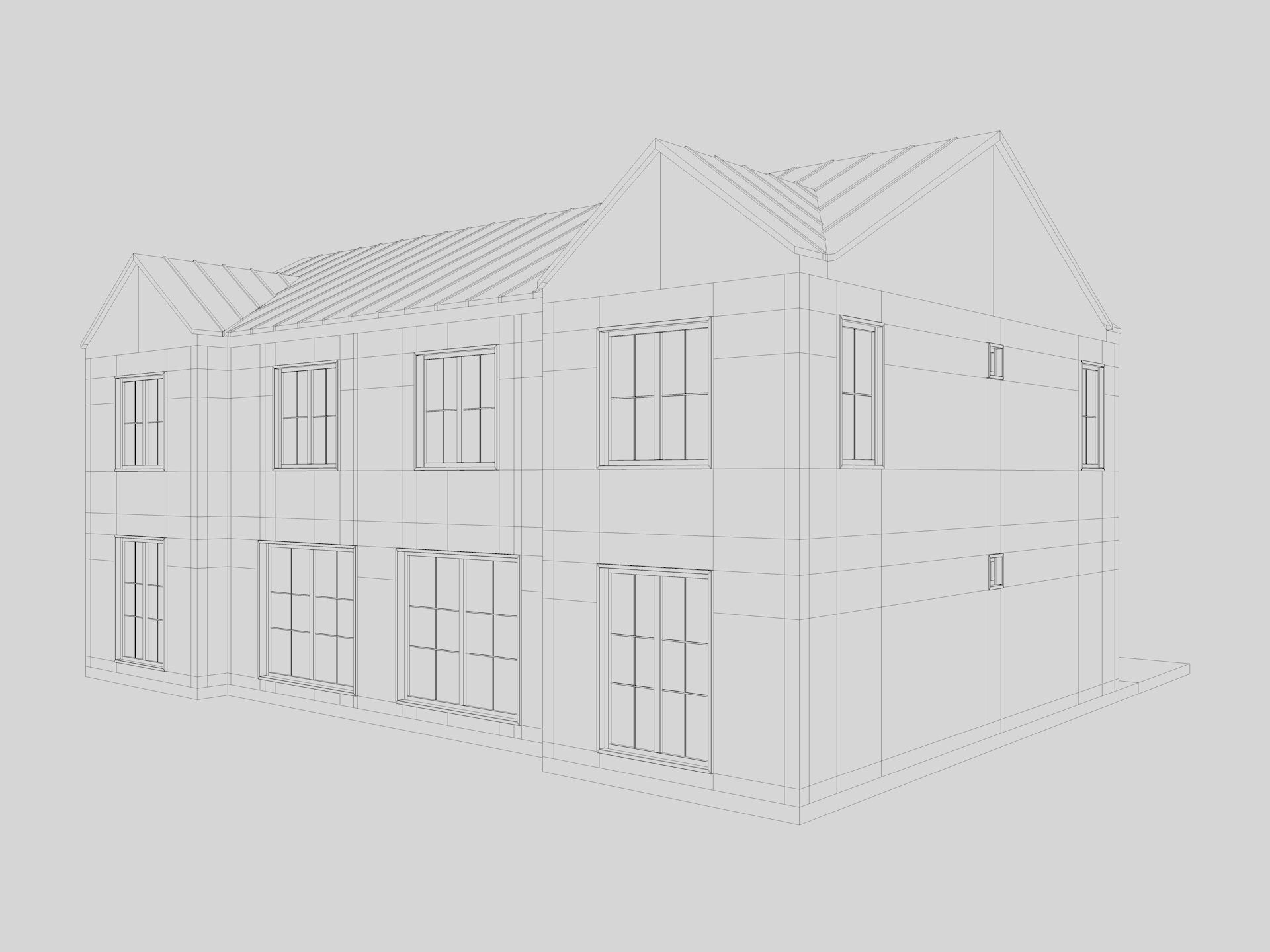 Modern Houses Collection 3D model_11