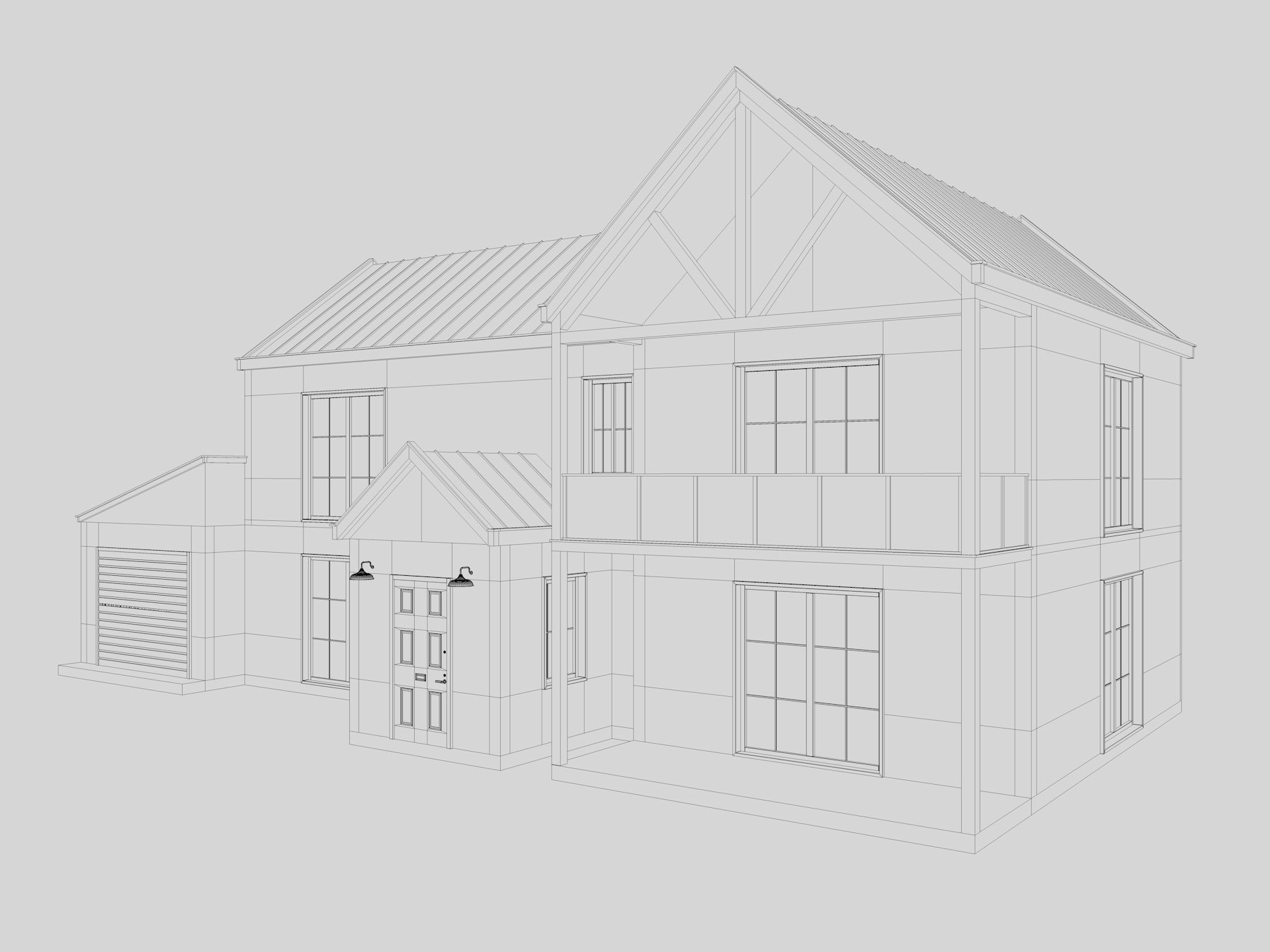 Modern Houses Collection 3D model_23