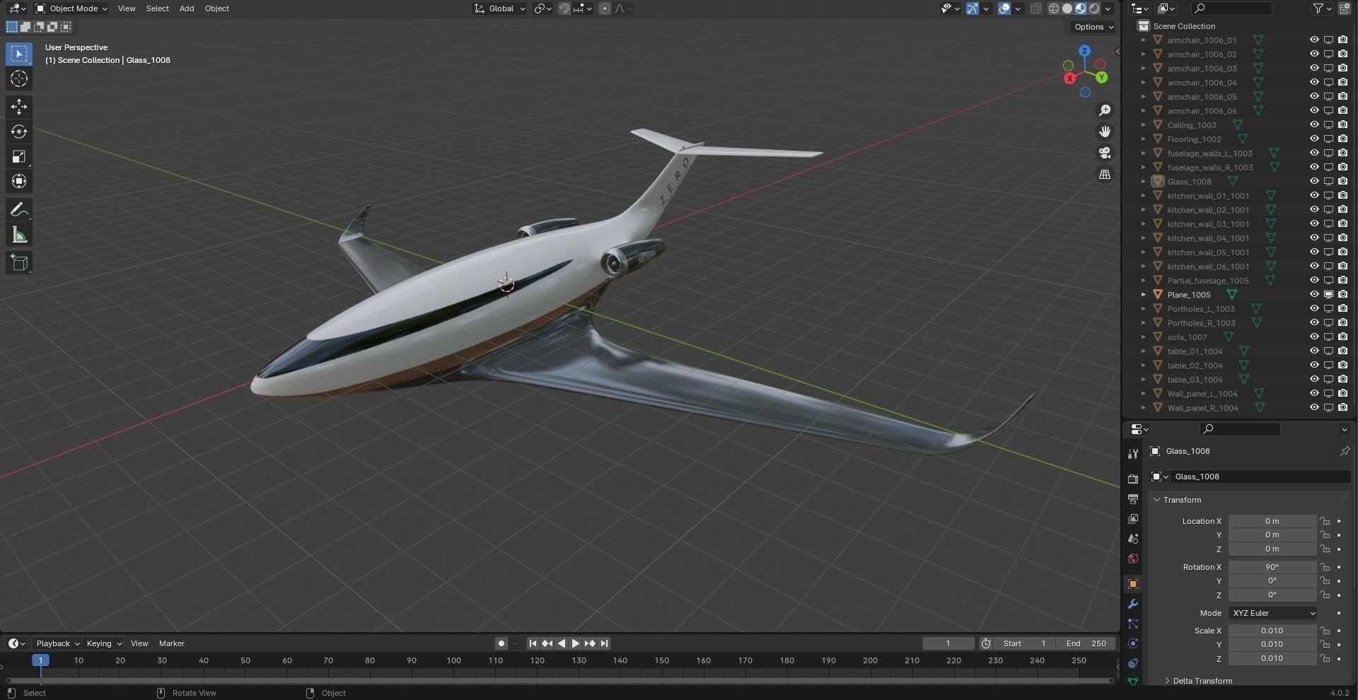Private Jet interior 3D model_11