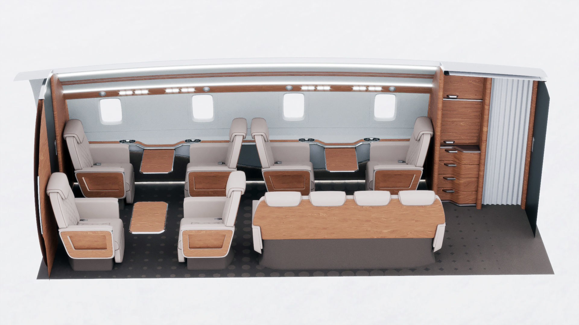 Private Jet interior 3D model_6