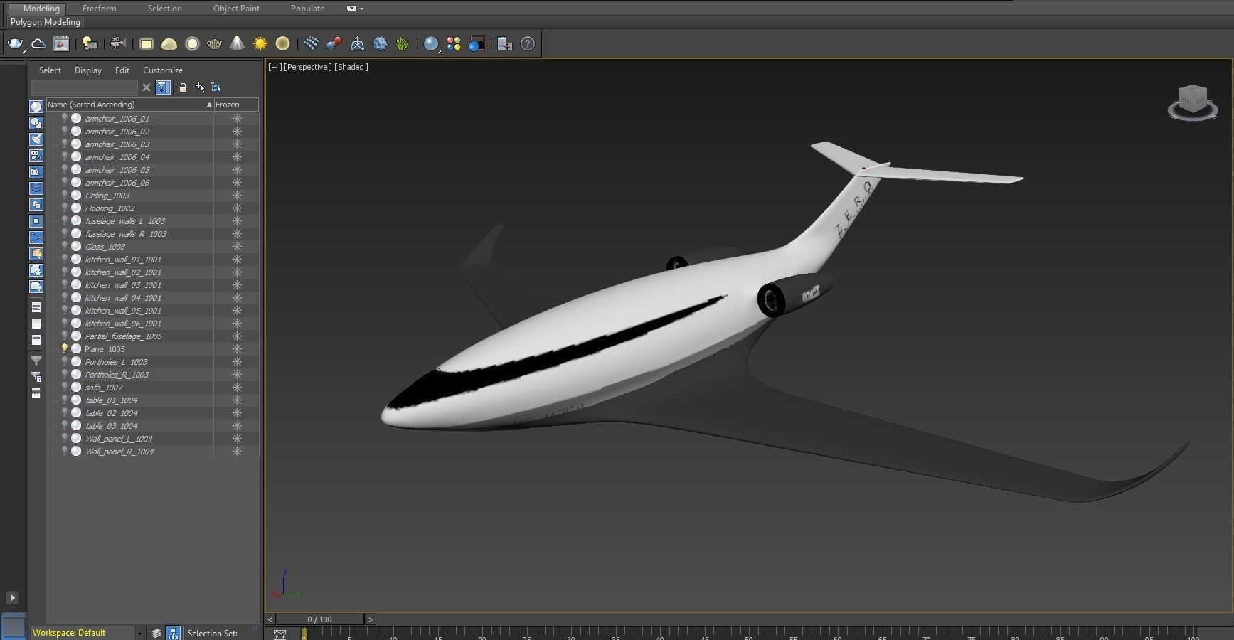 Private Jet interior 3D model_12