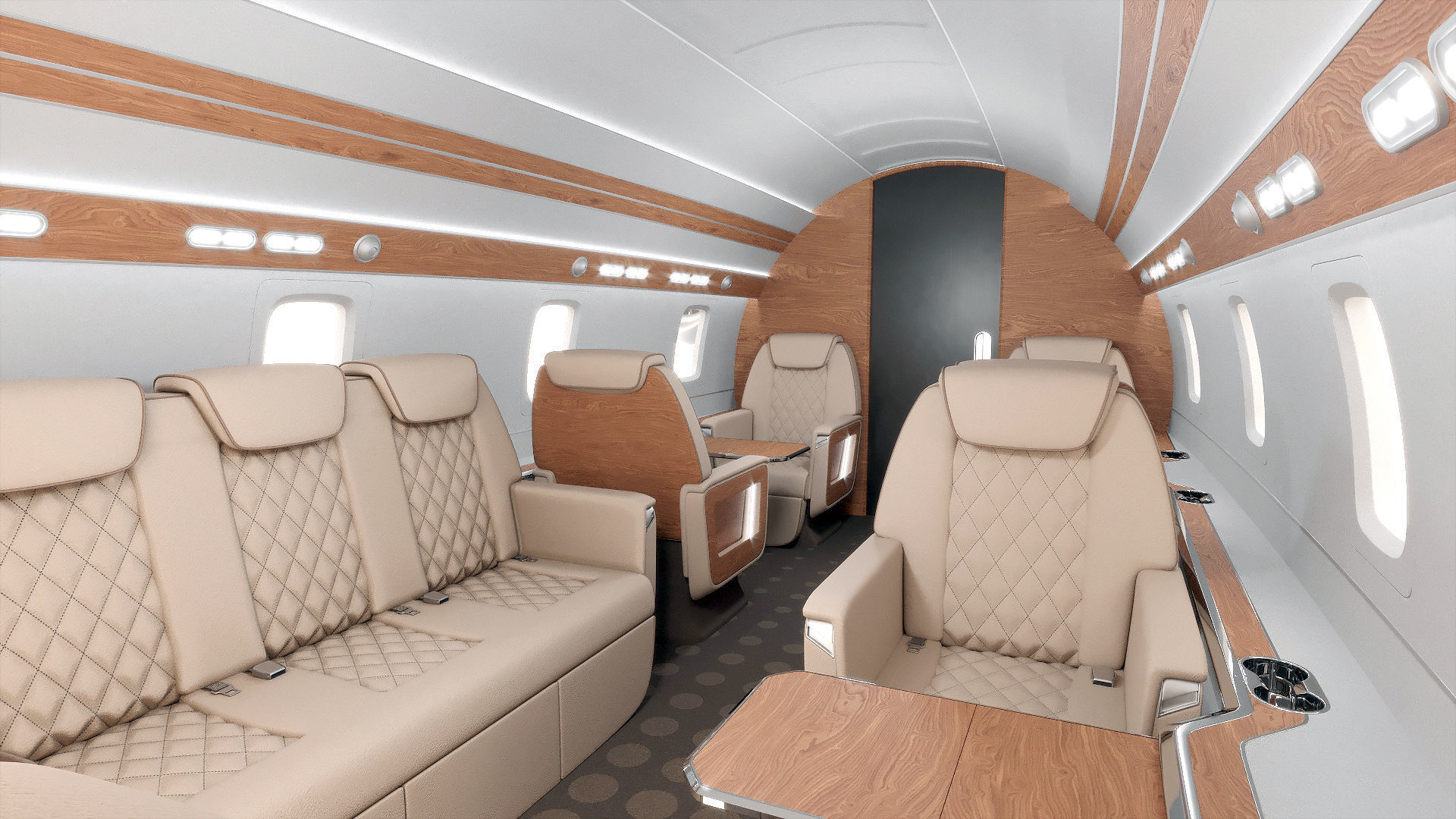 Private Jet interior 3D model_13