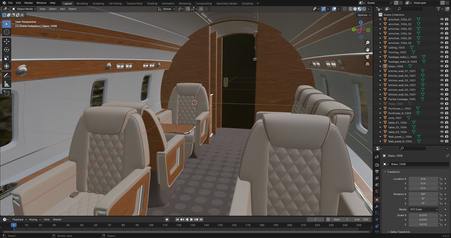 Private Jet interior 3D model_14