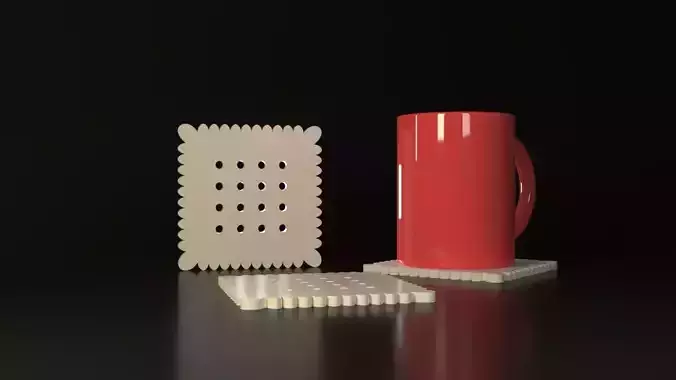Biscuit Coasters 3D print model