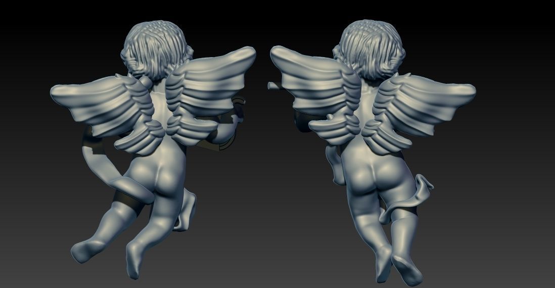 DECOR - CUPID LOVE - RING - STATUE - CNC - 3D PRINT 3D print model_1
