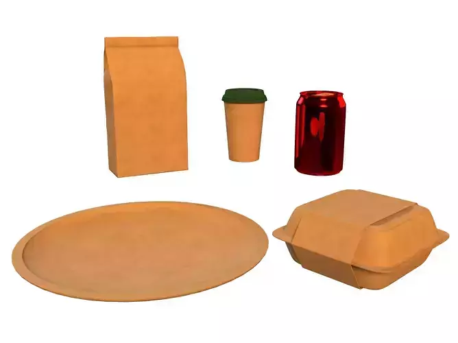 Fast Food Menu Set - Collection - Nutrition - Take Away