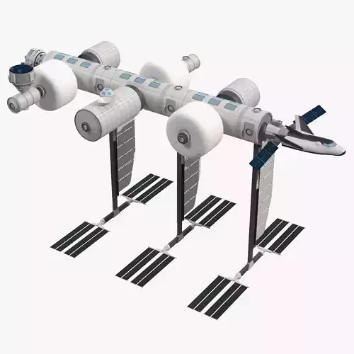 Blue Origin and Sierra Space Station 3D model