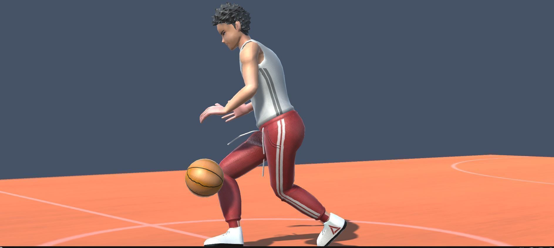 Basketball Avatars Actions Low-poly 3D model_2