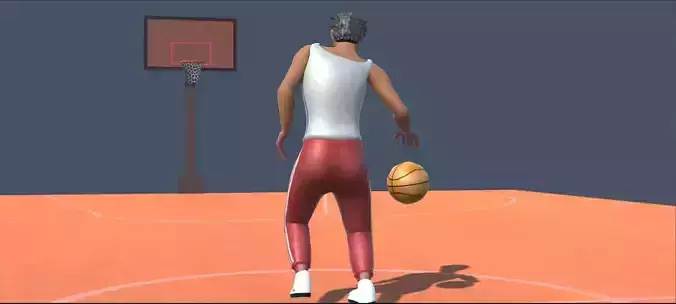 Basketball Avatars Actions Low-poly 3D model