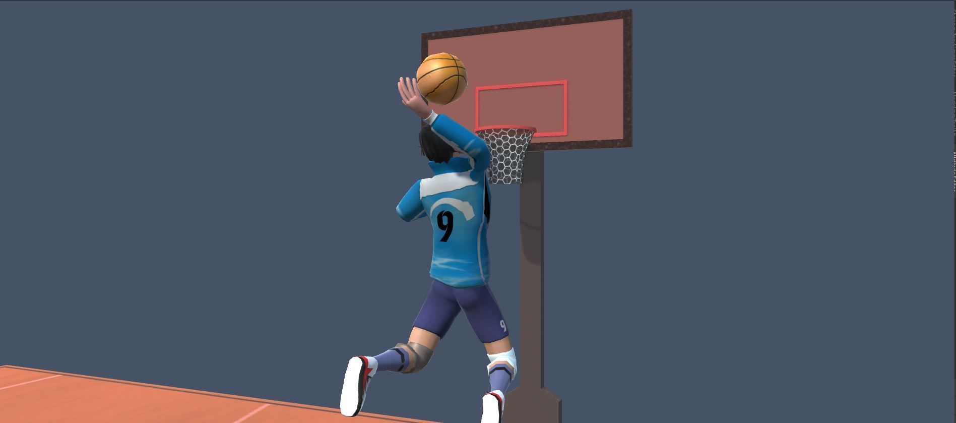 Basketball Avatars Actions Low-poly 3D model_10