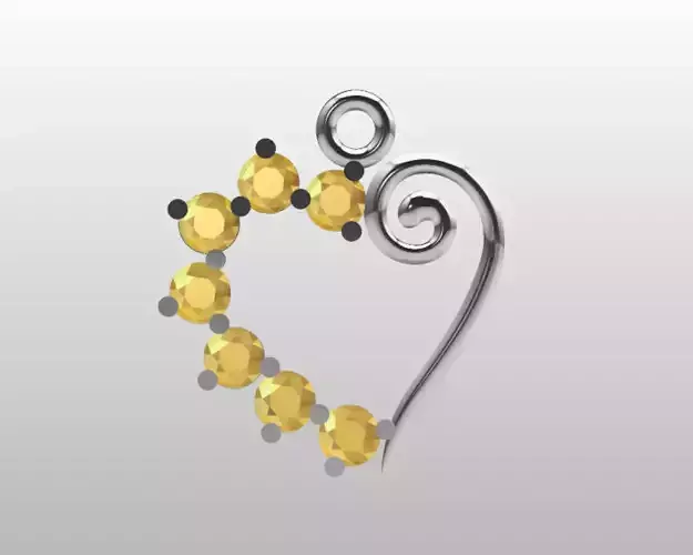  Love Diamond Pendant  3D print model