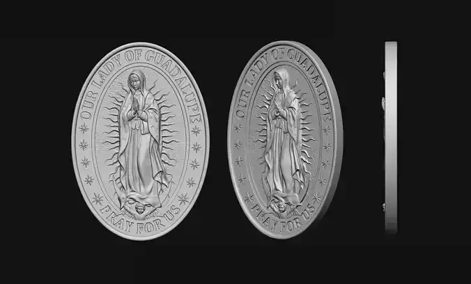 Our Lady of Guadalupe Medallion 04
