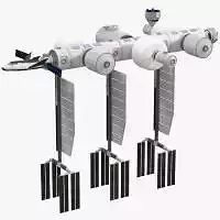 Orbital Reef Blue Origin Space Station Rigged for Cinema 4D