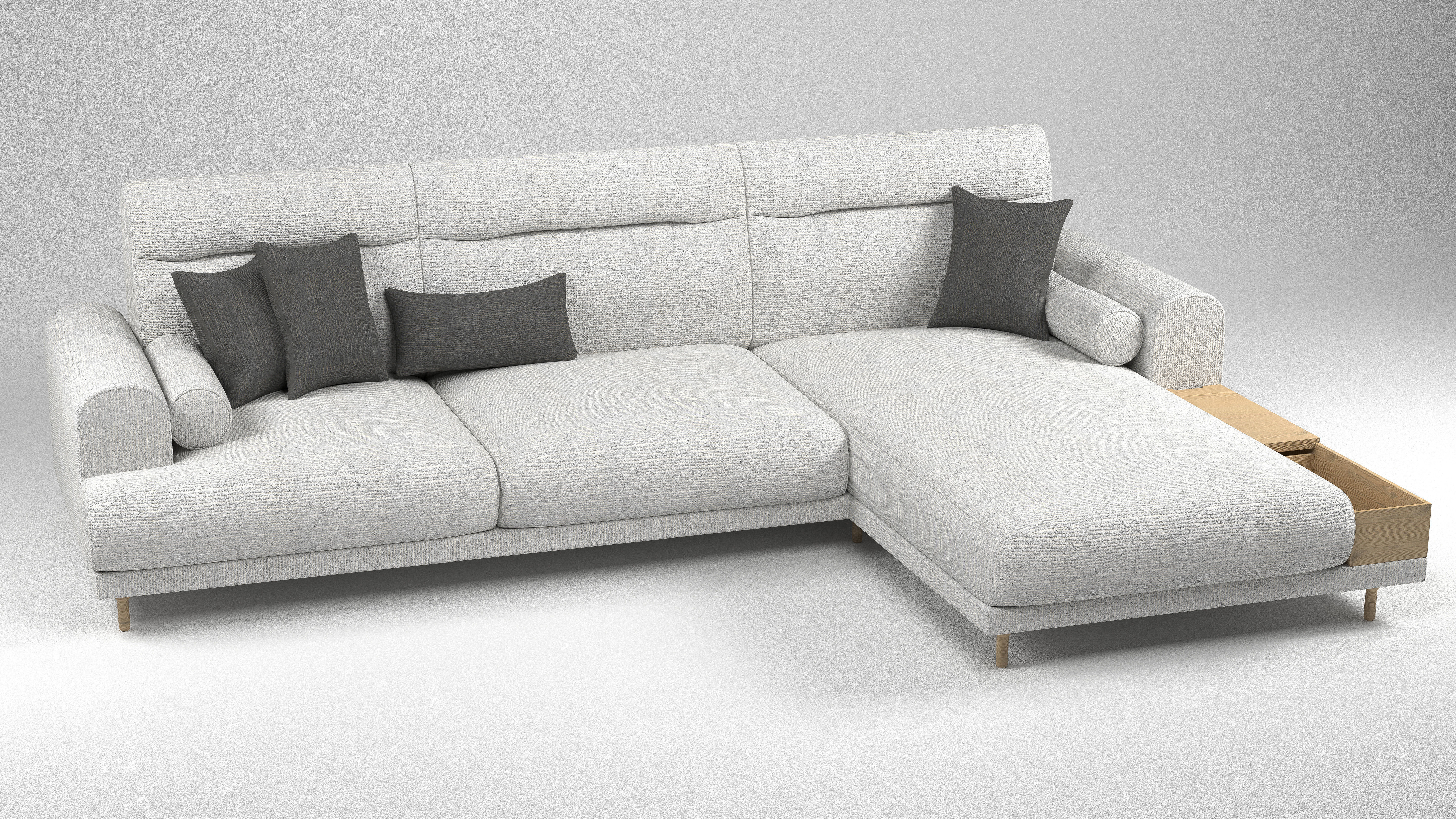 Ikea Langaryd L Shaped Sofa  3D model_8