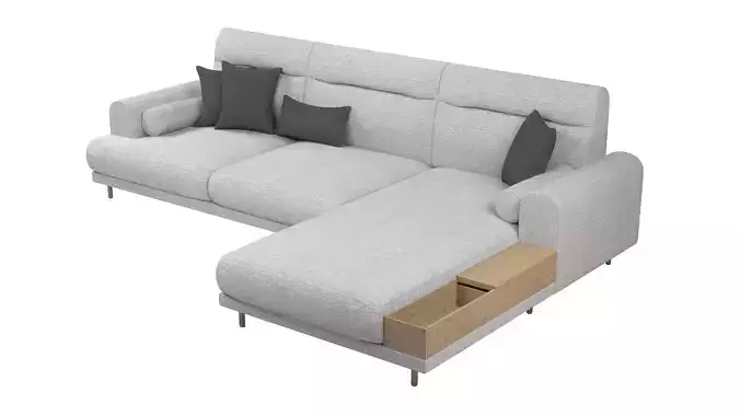 Ikea Langaryd L Shaped Sofa  3D model