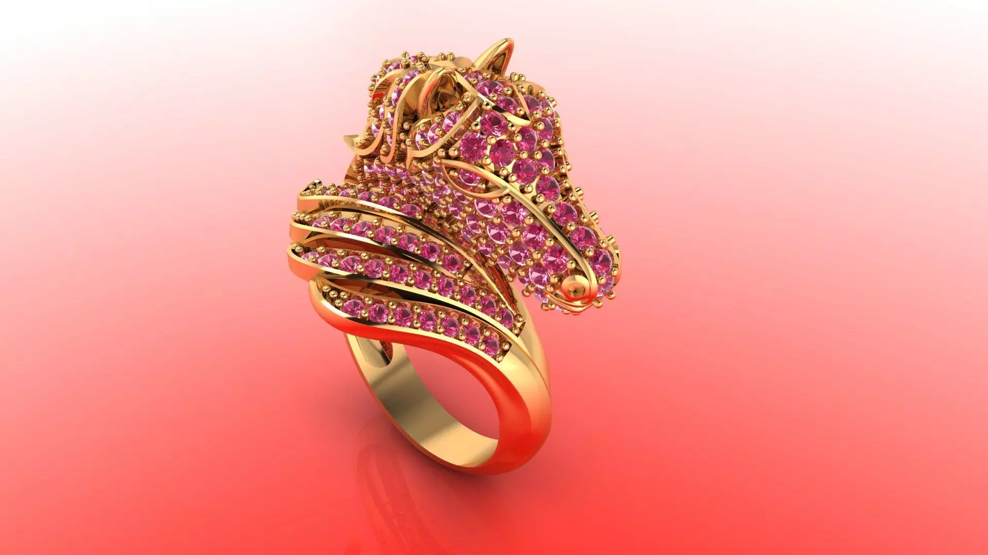 hors ring 3D print model_0