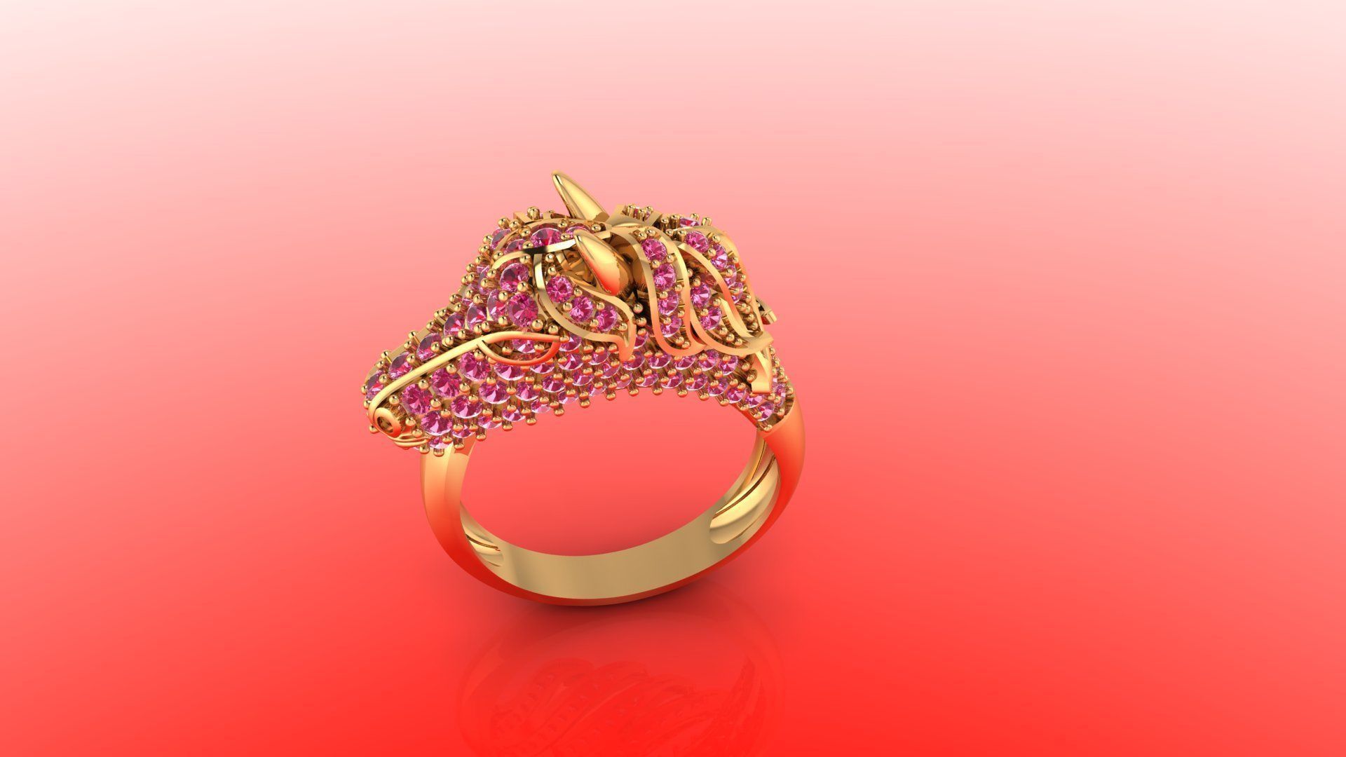 hors ring 3D print model_2
