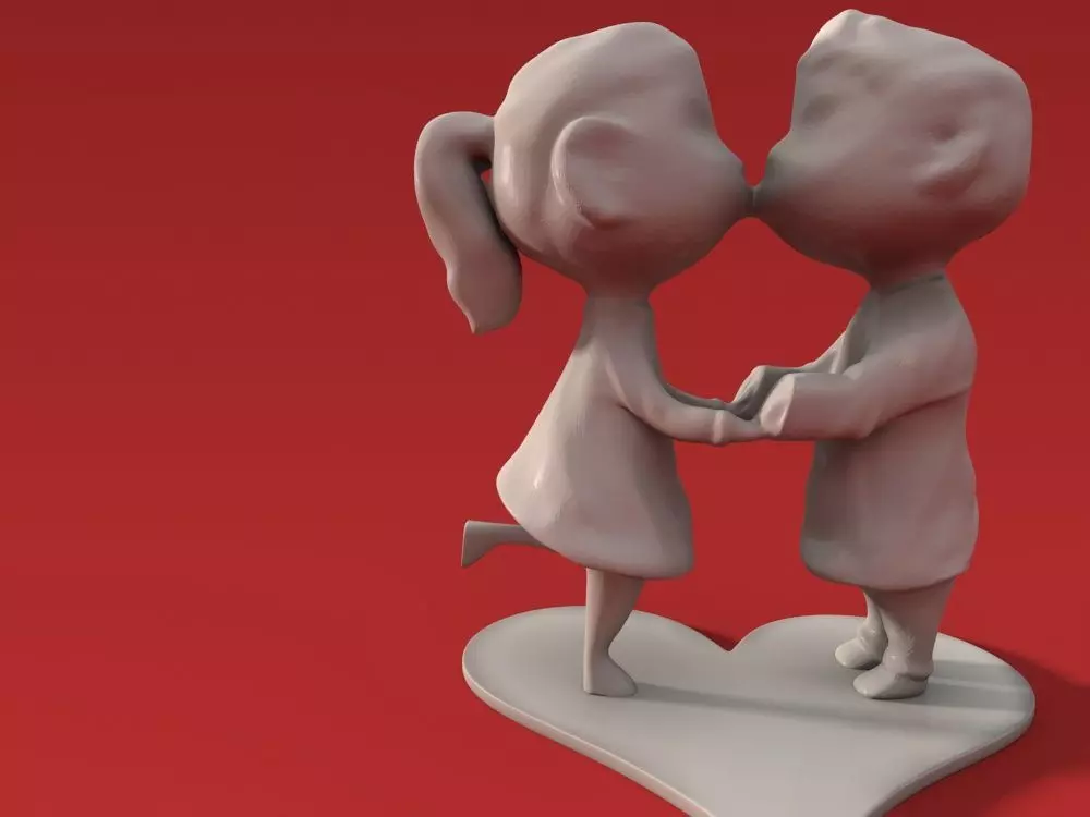 Passionate couple 3D print model